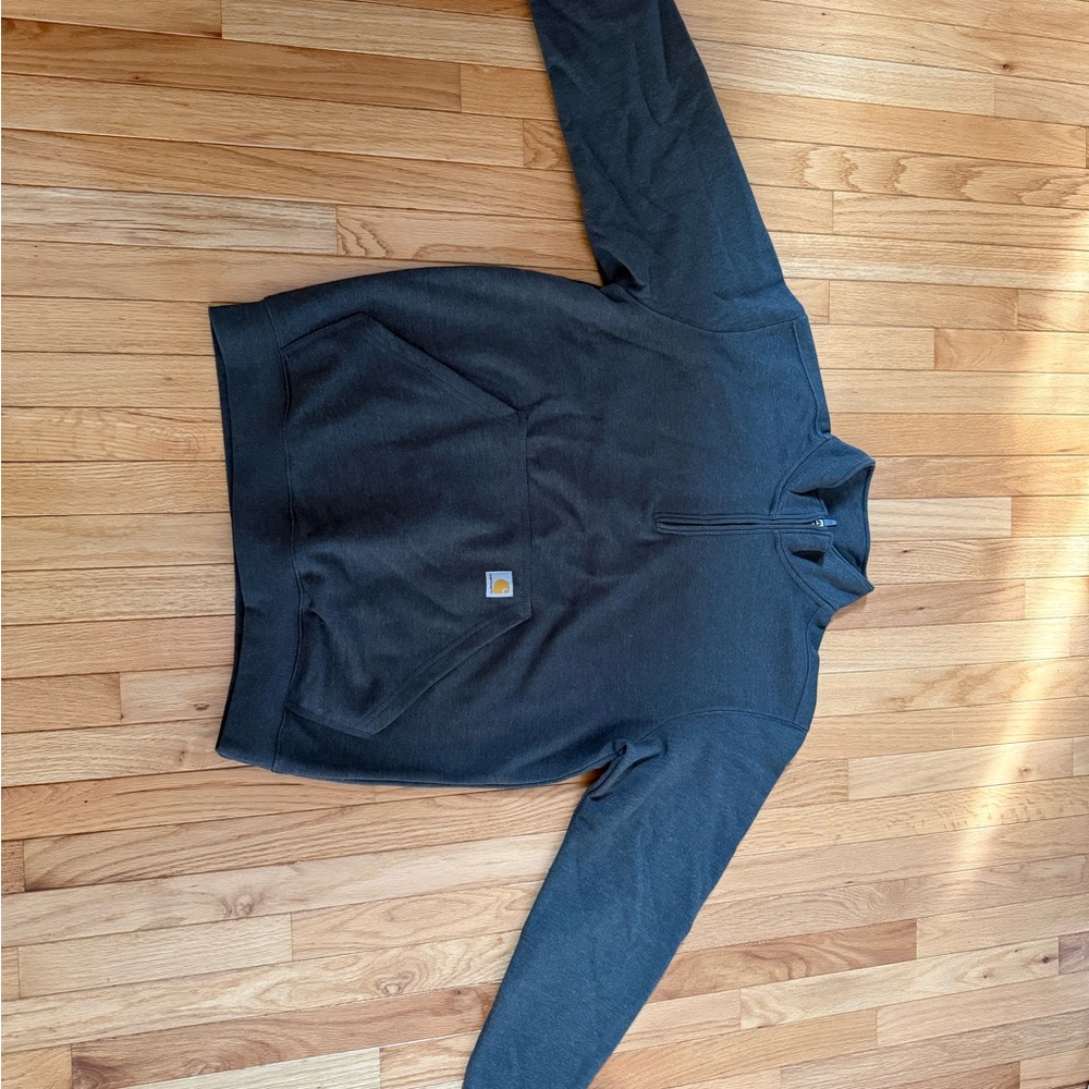 Carhartt Men’s dark grey quarter-zip pullover
